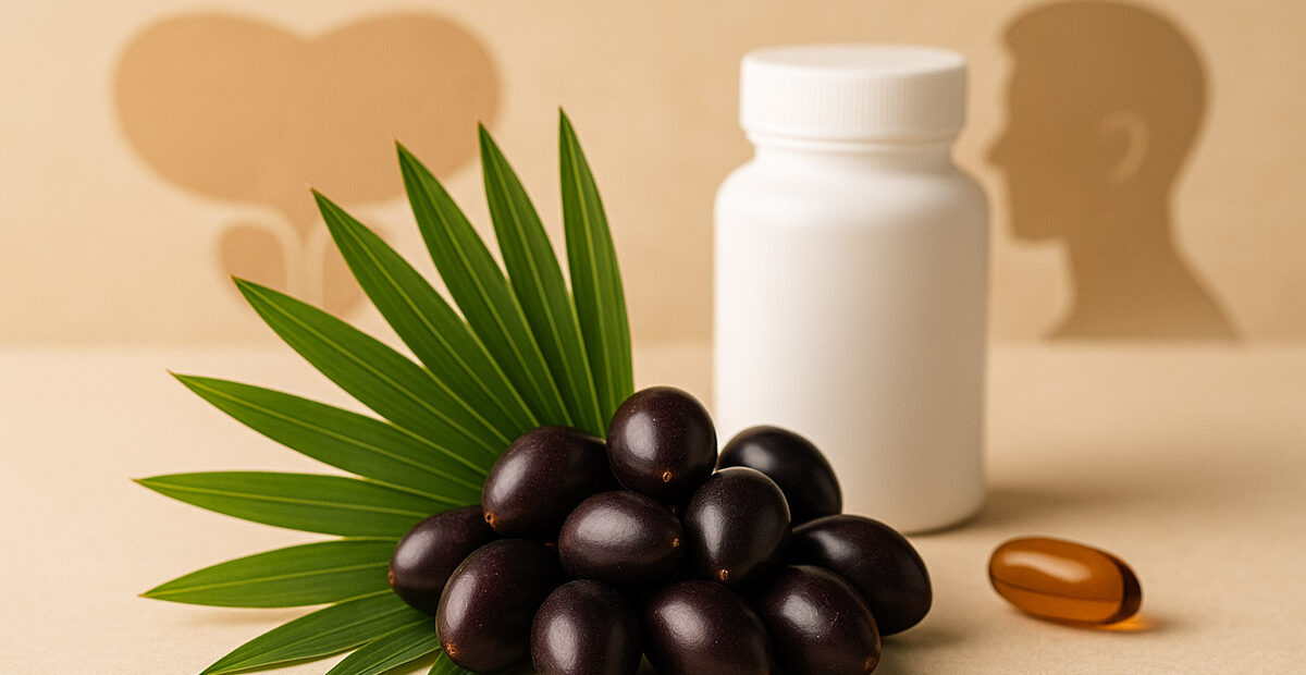Bacche di Serenoa Repens e foglie di palma nana americana, rimedio naturale per il benessere della prostata e il supporto ormonale maschile