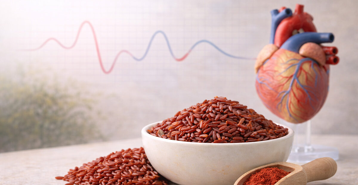 Riso rosso fermentato ed estratto naturale utilizzato per supportare il controllo del colesterolo e la salute cardiovascolare grazie alla monacolina K
